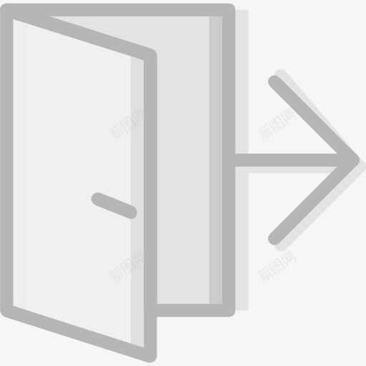 出口图标png_新图网 https://ixintu.com 多媒体 多媒体选项 按钮 控制 用户界面 界面 箭头 网页 退出 退出登录
