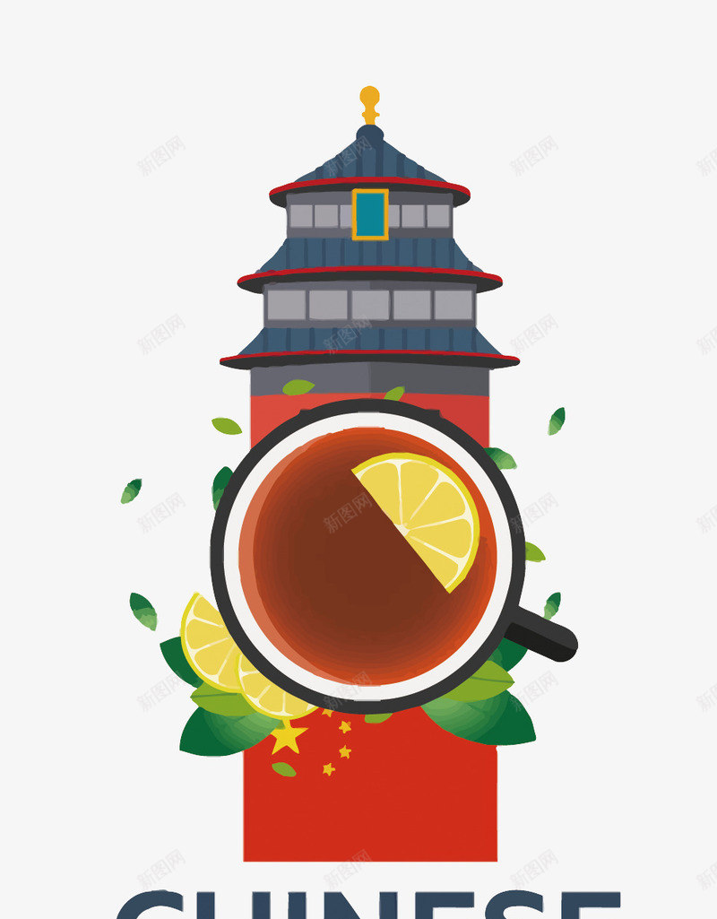 卡通中国柠檬茶矢量图eps免抠素材_新图网 https://ixintu.com 中国风 卡通 建筑 手绘 柠檬茶PNG矢量图 柠檬茶免扣PNG图 茶饮矢量 矢量图
