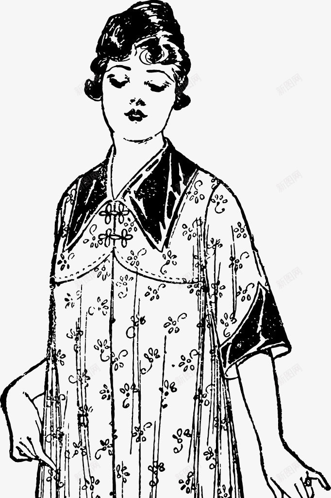卡通装饰人物介绍女孩子黑白照海png免抠素材_新图网 https://ixintu.com PPT制作 PPT制作设计 人物 人物介绍 人物头像 动漫人物 卡通人物 卡通装饰人物介绍女孩子黑白照海报设计免费下载 女孩子 海报设计 装饰设计 黑白人物