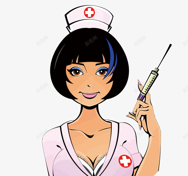 卡通打针的女护士矢量图eps免抠素材_新图网 https://ixintu.com 医疗 医院 卡通 手绘 护士 护士PNG矢量图 护士免扣PNG图 矢量护士 矢量图