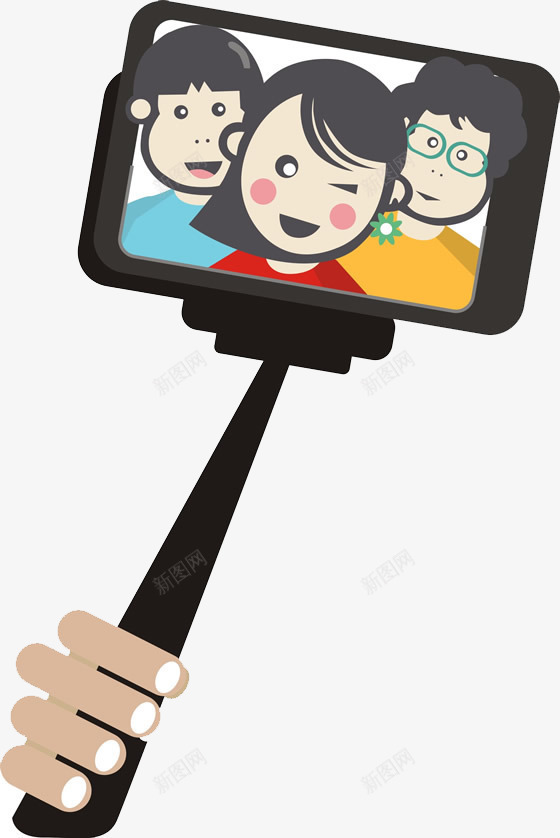 自拍png免抠素材_新图网 https://ixintu.com 手机 照片 自拍杆
