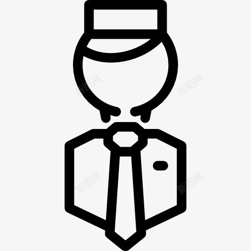 酒店的工作人员图标png_新图网 https://ixintu.com 人头像 工人 酒店 领带
