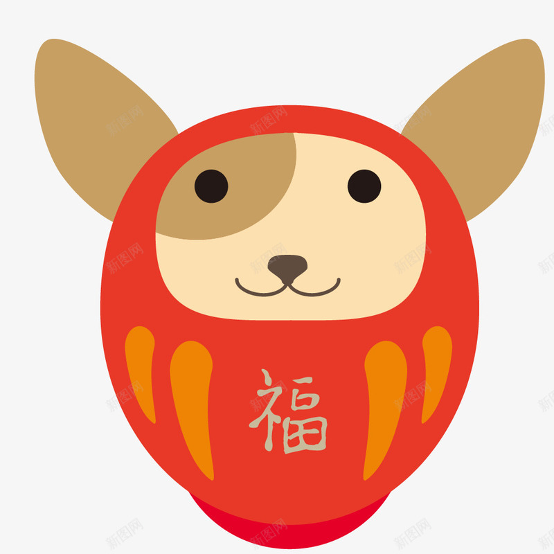 卡通可爱小狗过年装饰元素png免抠素材_新图网 https://ixintu.com 卡通小狗 卡通玩偶 可爱小狗 式神 新年装饰 过年装饰