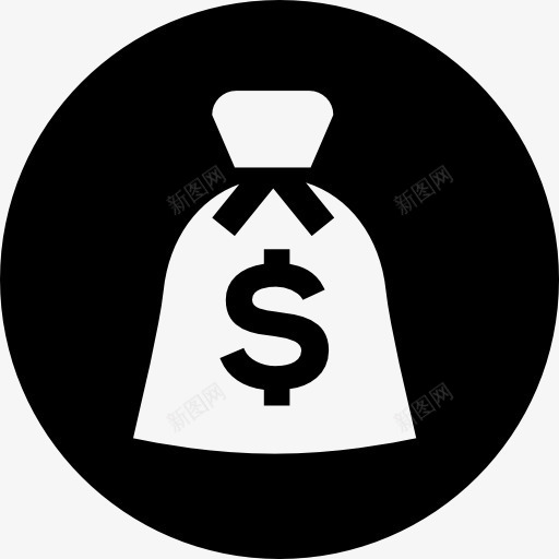 钱袋子图标png_新图网 https://ixintu.com 商业 商业和金融 商务 美元符号 货币 购物 钱 钱包 钱字符号 银行