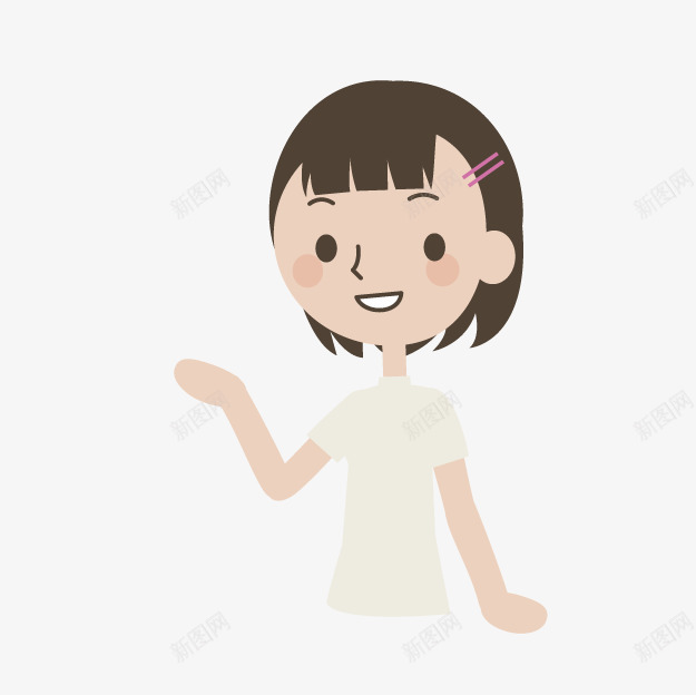卡通短发护士png免抠素材_新图网 https://ixintu.com 卡通医院 卡通护士 短发女生