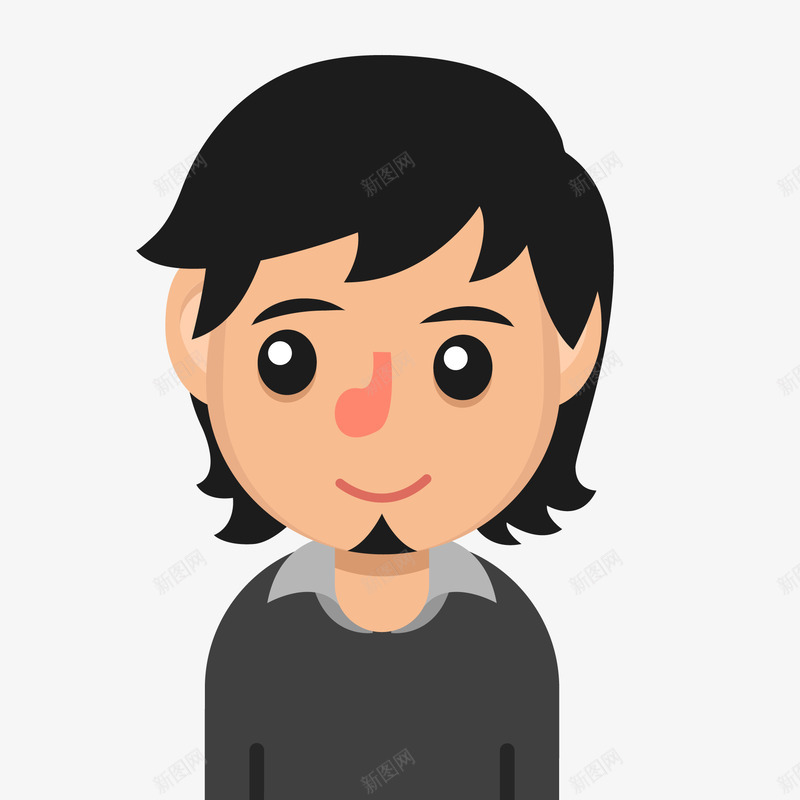 卡通男性人物用户头像矢量图ai免抠素材_新图网 https://ixintu.com 人物设计 卡通 头像设计 用户头像 男性 矢量图