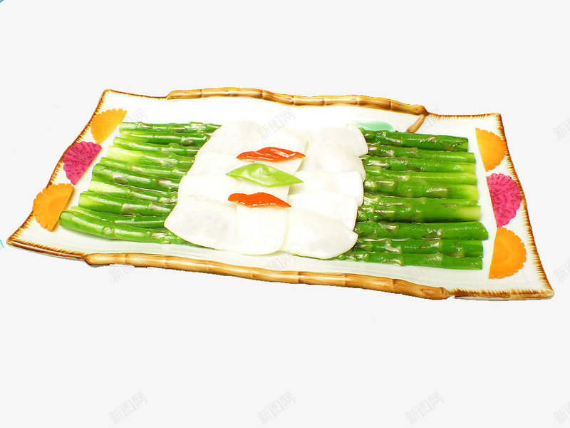 鲜芦笋炒花枝片png免抠素材_新图网 https://ixintu.com 中华美食 传统美食 美味熟菜 花枝片 餐饮美食 鲜芦笋