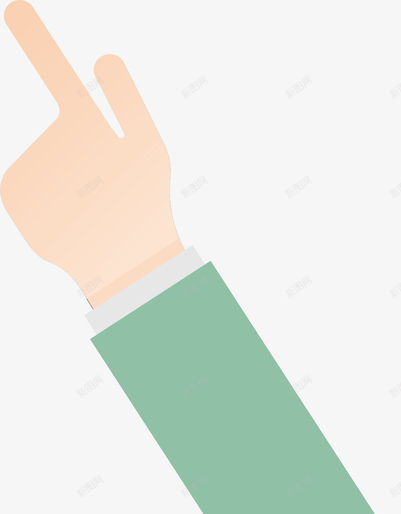 水彩商务手指矢量图ai免抠素材_新图网 https://ixintu.com 创意 卡通手绘 商务 水彩 男士手指 绿色袖子 矢量图
