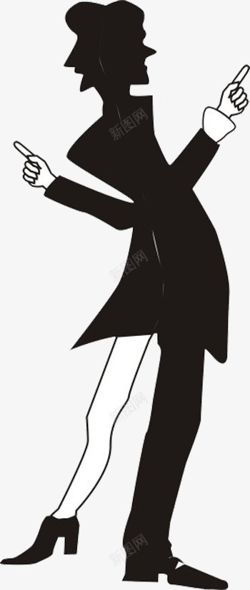 背靠背手指png免抠素材_新图网 https://ixintu.com 人物 动作 卡通 颜色