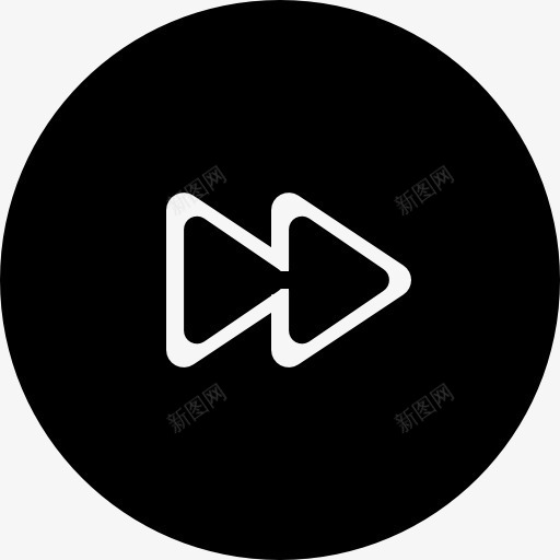快速前进的圆形按钮图标png_新图网 https://ixintu.com 双箭头 圆形按钮 填充圆形 快进 按钮 控制 符号 箭