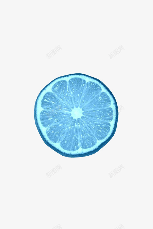 冰凉柠檬片png免抠素材_新图网 https://ixintu.com 免抠 冰凉 柠檬片 蓝色