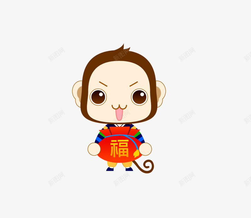 卡通小红子送福包png免抠素材_新图网 https://ixintu.com 卡通小红子 围观卡通 小红子 福包卡通 过年送福包