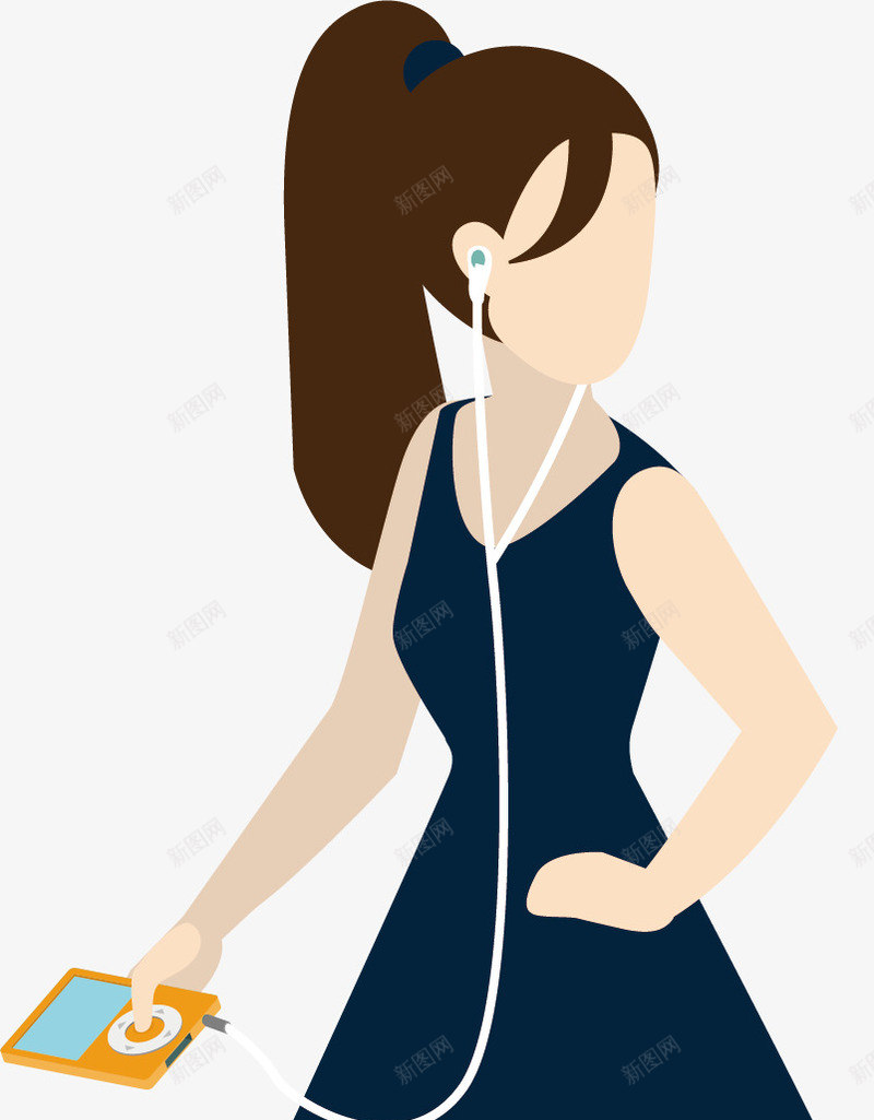 游玩的美女矢量图ai免抠素材_新图网 https://ixintu.com 中国游客 听歌 游客 游客头像 游客服务 游客矢量 游玩 矢量图
