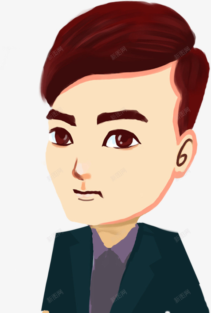 手绘红头发男子头像png免抠素材_新图网 https://ixintu.com 头像 男子 红头