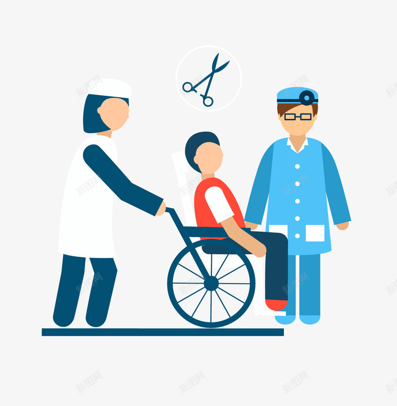 卡通图案病人看病png免抠素材_新图网 https://ixintu.com 医生问诊 医院问诊 卡通图案 病人就诊 病人看病 简约图形