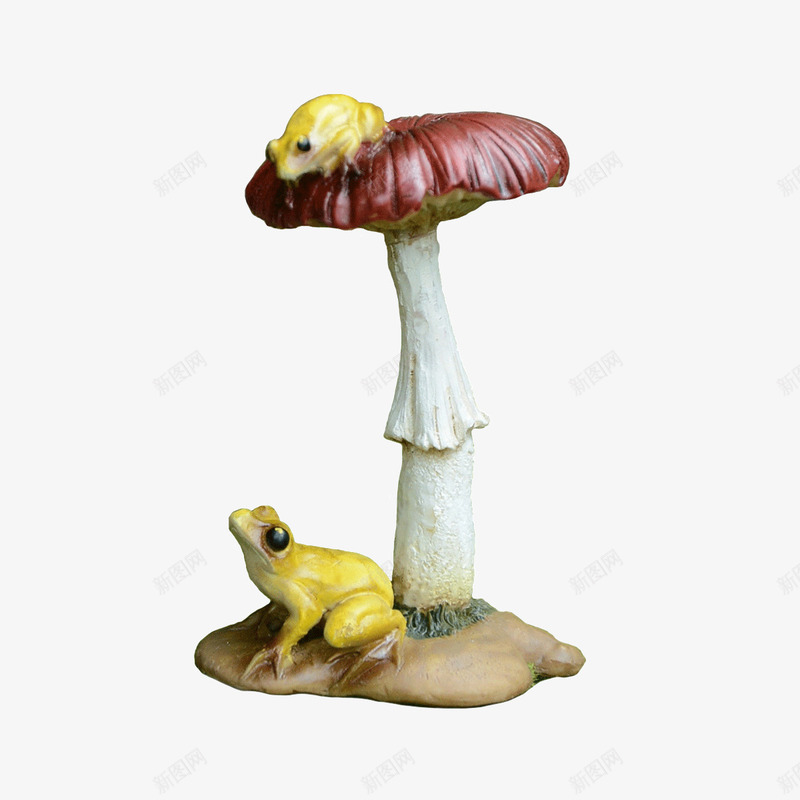 小青蛙蘑菇香菇花盆树脂摆件png免抠素材_新图网 https://ixintu.com 创意摆件 多肉仿真摆件 田园风摆件 盆栽装饰品