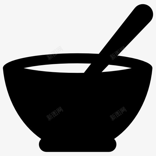 汤的碗和勺子图标png_新图网 https://ixintu.com 勺子 喝热饮料 汤 碗 食品