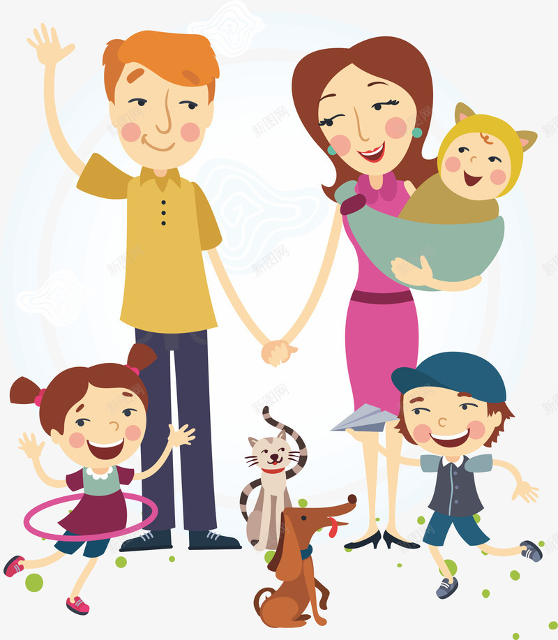 一家人玩耍png免抠素材_新图网 https://ixintu.com 一家人 卡通 婴儿 玩耍