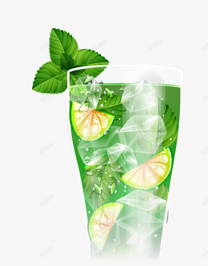 卡通柠檬薄荷茶矢量图eps免抠素材_新图网 https://ixintu.com 卡通薄荷茶 柠檬薄荷茶 矢量薄荷茶 薄荷叶子 薄荷茶 薄荷茶png 矢量图