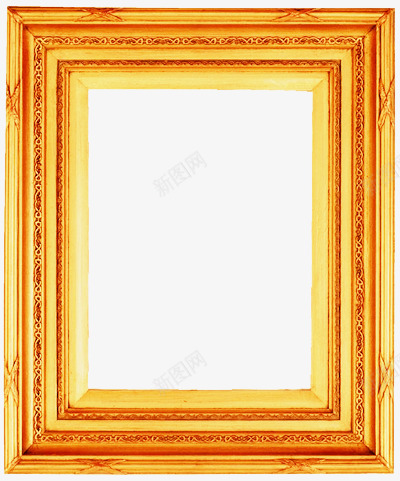 金色多重边框png免抠素材_新图网 https://ixintu.com 照片 相册 相框 边框 金色相框 金黄色相框