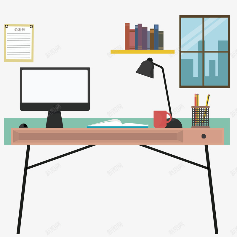 电脑台灯笔筒手绘商务png免抠素材_新图网 https://ixintu.com 办公桌用品 加班 咖啡 商务 夹子 扁平 手机 披萨 本子 柠檬 照片 电脑 相框 笔 笔筒 表格 计算机 记事本 饼干