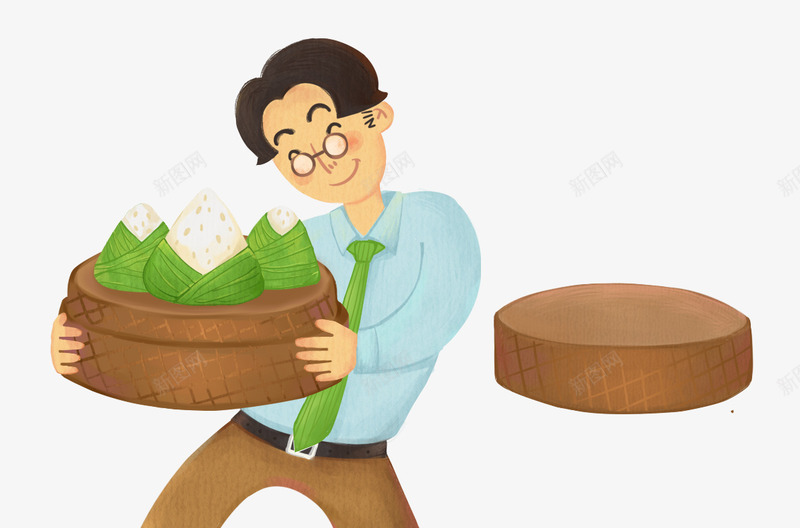 蒸笼里的粽子png免抠素材_新图网 https://ixintu.com 创意 卡通 男士 端午节 端午节元素 节日 节日元素