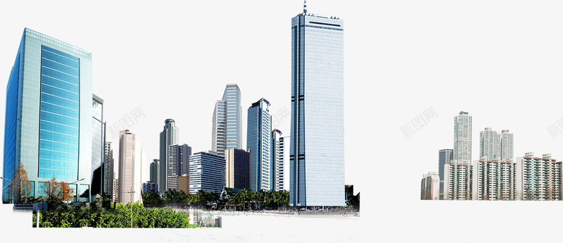 现代都市高楼美景png免抠素材_新图网 https://ixintu.com 现代 美景 都市 高楼