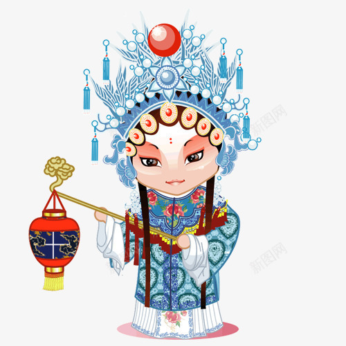 京剧卡通T恤装束图案psd免抠素材_新图网 https://ixintu.com 京剧 人物 卡通