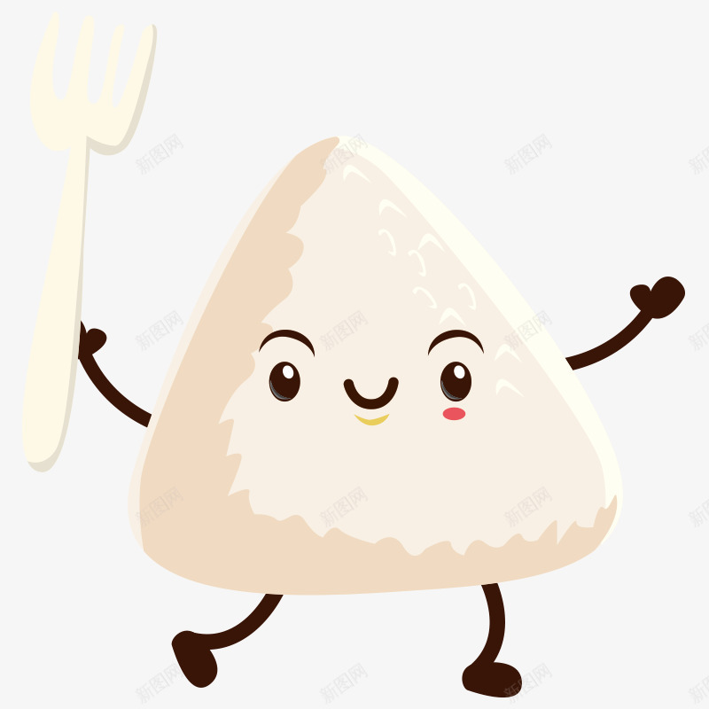 白色圆弧粽子食物元素png免抠素材_新图网 https://ixintu.com 创意 卡通插画 圆弧 手掌 白色 眼睛 粽子 观察 食物