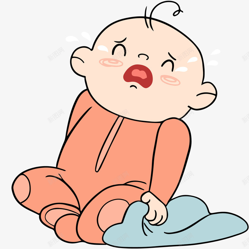 手绘哭泣的卡通婴儿人物矢量图ai免抠素材_新图网 https://ixintu.com 人物 伤心 卡通手绘 哭泣 婴儿 插画 矢量图