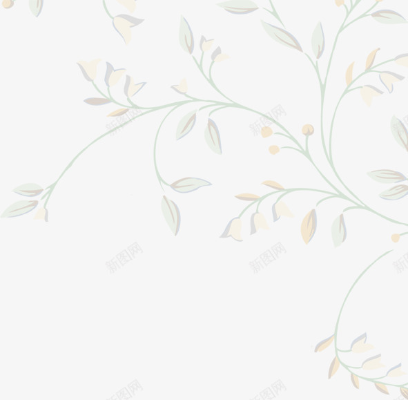 手绘花枝元素png免抠素材_新图网 https://ixintu.com 元素 花枝
