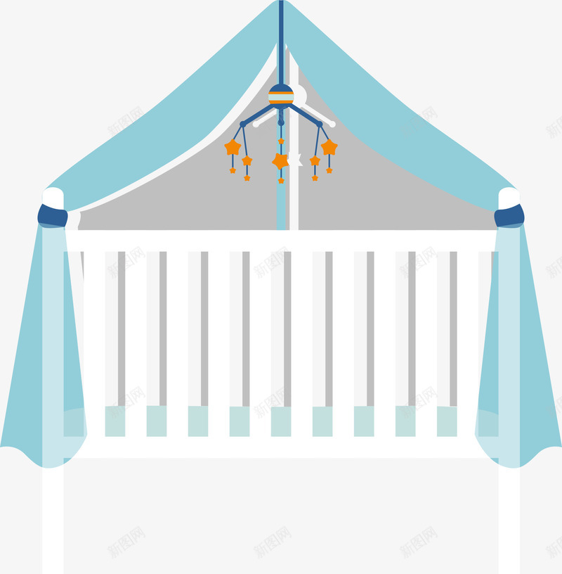 卡通婴儿床png免抠素材_新图网 https://ixintu.com 卡通婴儿床 婴儿床 温馨 矢量婴儿床