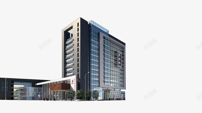 现代化都市时尚办公楼png免抠素材_新图网 https://ixintu.com 免扣素材 公司大楼 办公楼 时尚 现代化