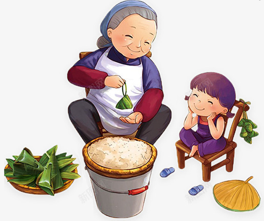 粽子包粽子卡通端午节png免抠素材_新图网 https://ixintu.com 卡通 端午节 粽子