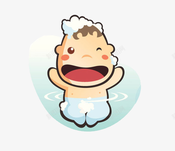 大嘴宝宝洗澡png免抠素材_新图网 https://ixintu.com 卡通 可爱 大嘴巴 大笑 宝宝 宝宝图片 宝宝洗澡 宝宝素材 小宝宝 开心