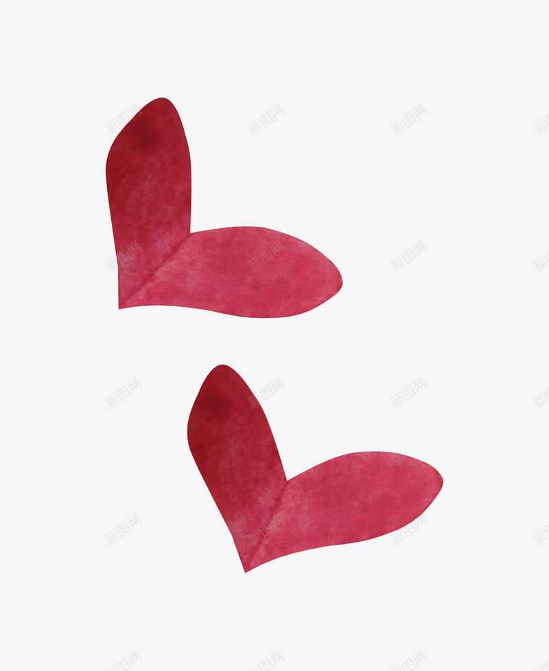 心形折纸png免抠素材_新图网 https://ixintu.com 折纸 红心 纸片