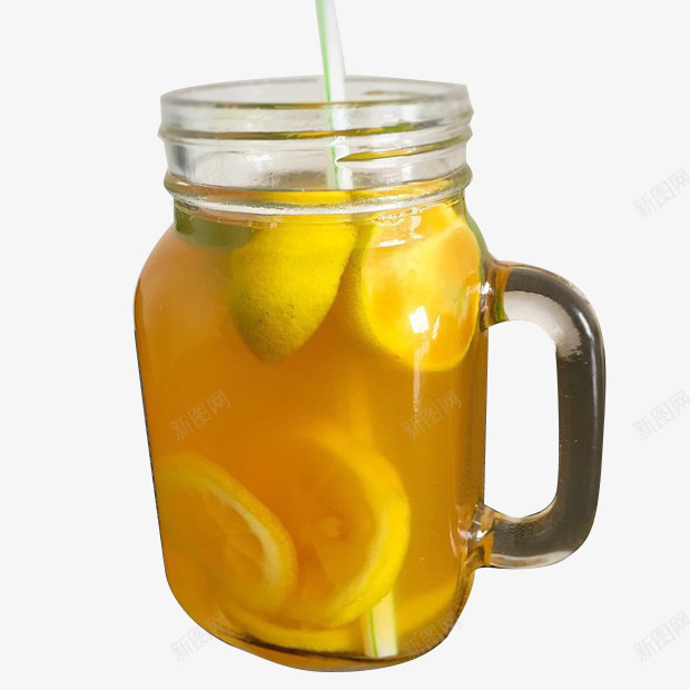 透明玻璃杯装柠檬果茶png免抠素材_新图网 https://ixintu.com 产品实物 夏天凉饮 带吸管的冰饮 柠檬片 柠檬茶 柠檬饮料 透明杯子 鲜果茶