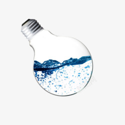 创意电器装水的灯泡装饰图案素材