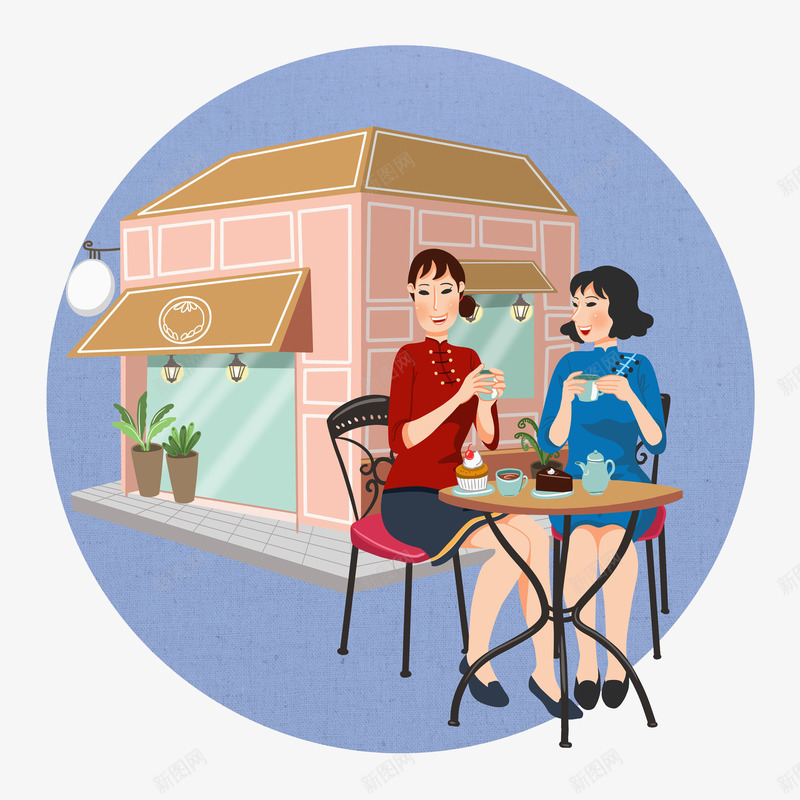 喝茶聊天谈心的女子png免抠素材_新图网 https://ixintu.com 下午茶 休息 休闲 养生 喝茶 女士 女子 放松 杯子 水 茶 饮料