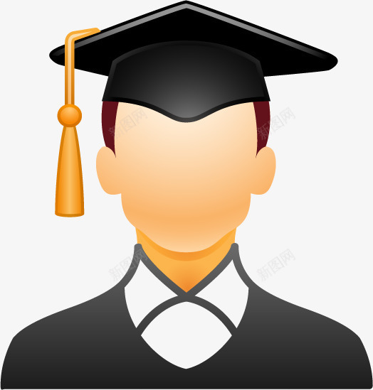 男头像矢量图图标ai_新图网 https://ixintu.com UI 博士帽 卡通 图标 学士 学士帽子 手绘 矢量图