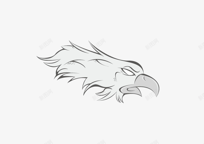 黑色飞鹰图形矢量图ai免抠素材_新图网 https://ixintu.com 图形 头像 飞鹰 黑色 矢量图