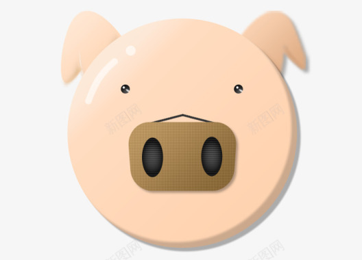 粉色猪猪头像图标图标
