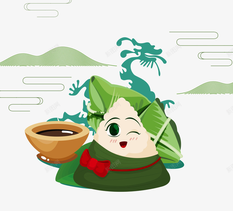 手绘卡通粽子端午节装饰psd免抠素材_新图网 https://ixintu.com 手绘端午节素材 手绘粽子 端午 端午节 端午节手绘粽子