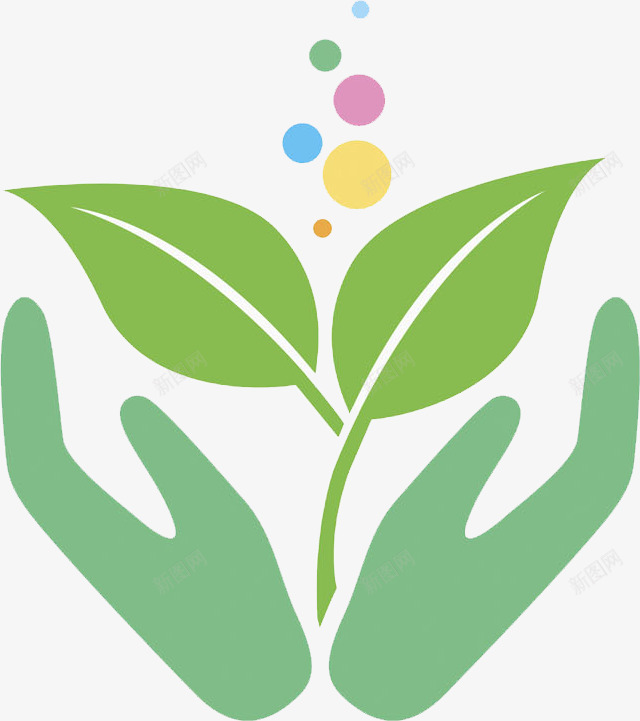 手托绿叶png免抠素材_新图网 https://ixintu.com 卡通 叶子 手指 手掌 手绘 植物 水彩 环保 绿叶