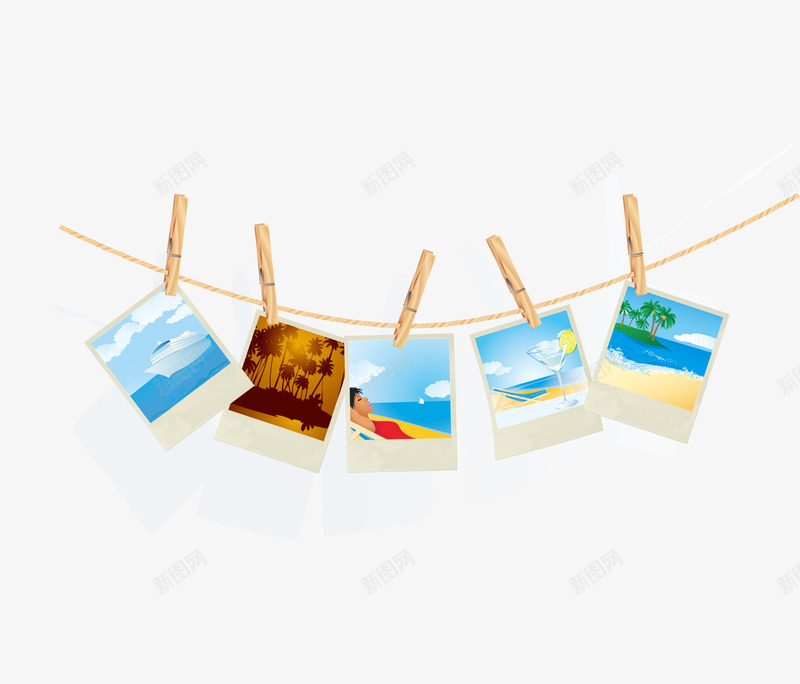 度假照片展示效果元素png免抠素材_新图网 https://ixintu.com 展示 度假 照片 照片展示