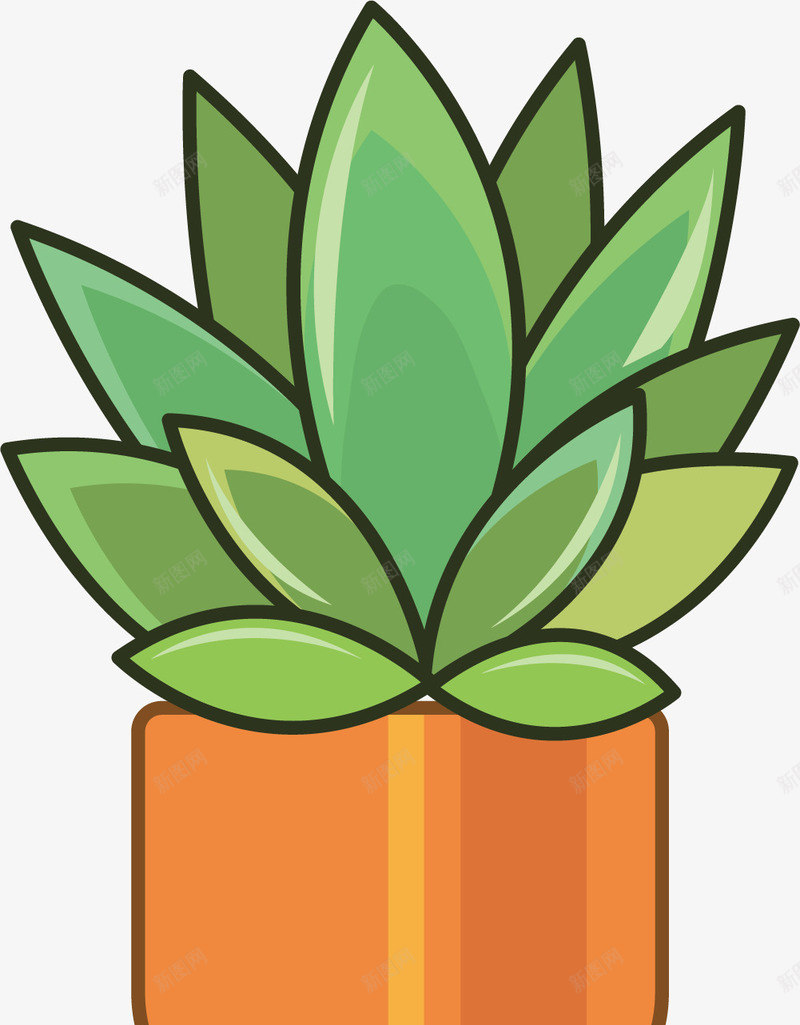 多肉卡通绿植矢量图eps免抠素材_新图网 https://ixintu.com 卡通植物 多肉 家庭绿植 植物 绿色植物 矢量图