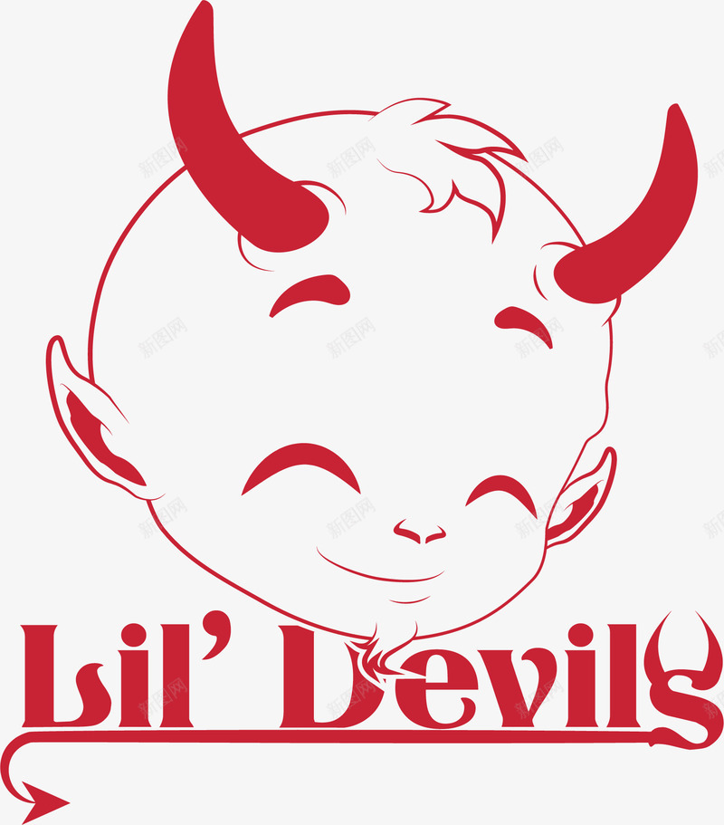 红色恶魔头像png免抠素材_新图网 https://ixintu.com 恶魔 恶魔头像 扁平化 矢量素材 红色恶魔