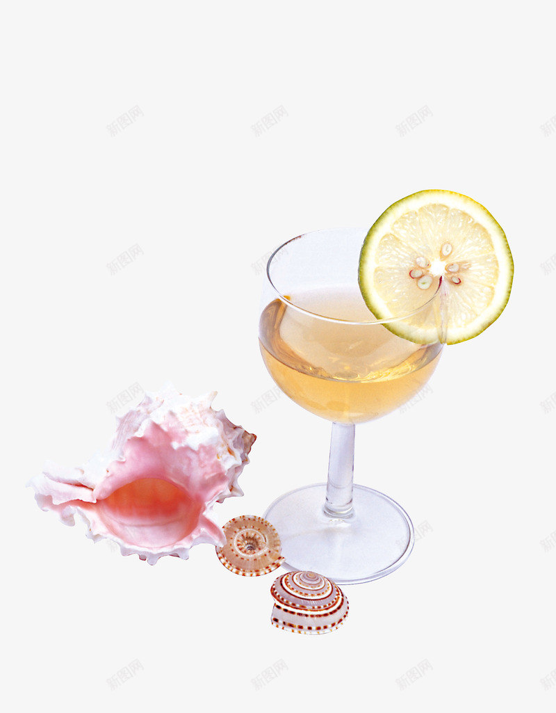 午后柠檬茶png免抠素材_新图网 https://ixintu.com 下午茶 产品实物 柠檬茶 贝壳