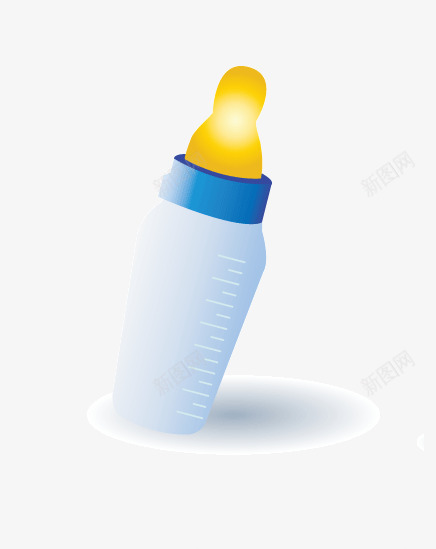 手绘宝宝奶瓶png免抠素材_新图网 https://ixintu.com 卡通 奶嘴 奶瓶 宝宝用品 手绘