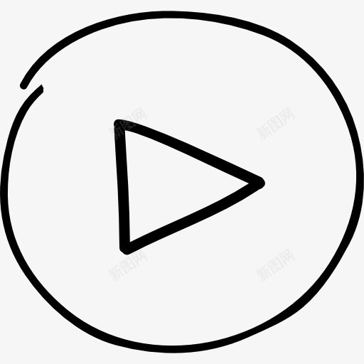 播放按钮图标png_新图网 https://ixintu.com 多媒体接口 多媒体选项 电影 箭 视频播放器 音乐播放器的播放按钮